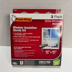 Frost King Window Insulation Shrink Kit 3 Pack - SEALED